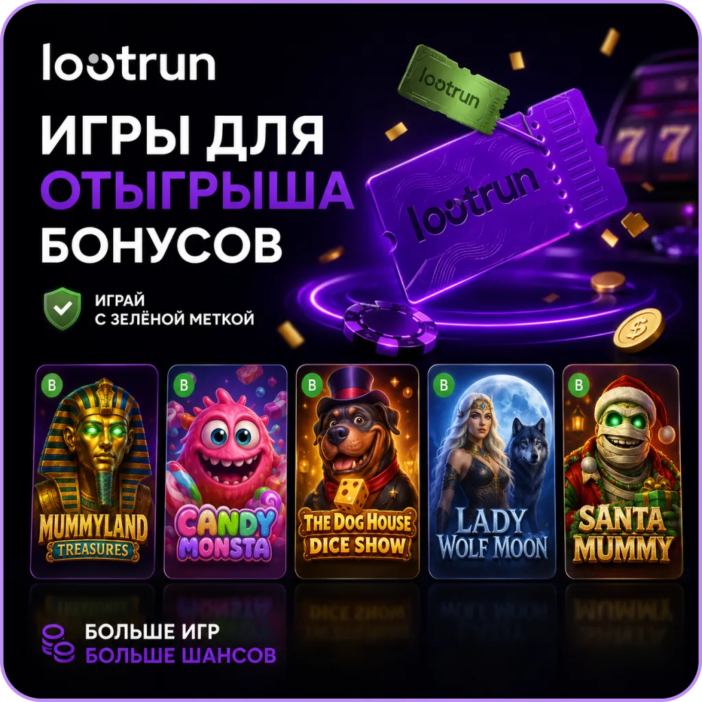 отыгрыш бонуса в loot run казино