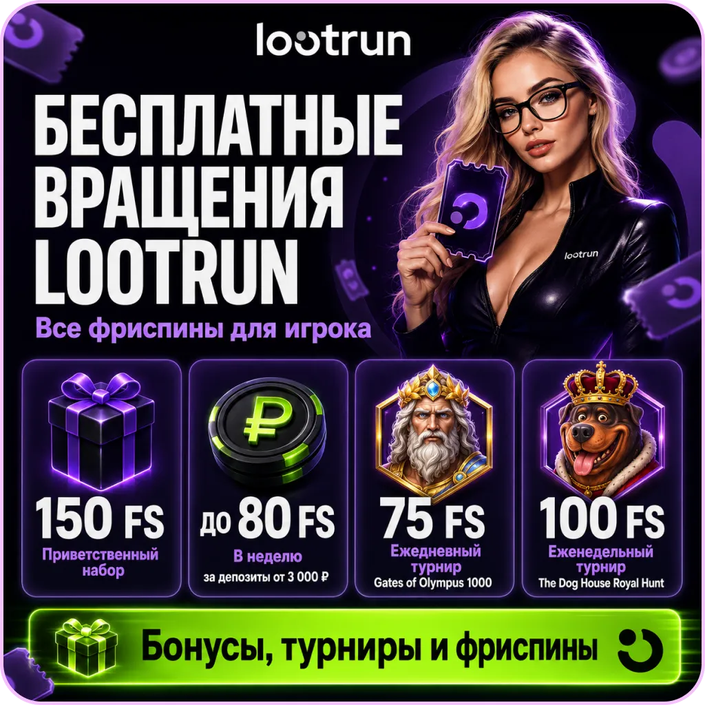 Бесплатные вращения loot run казино